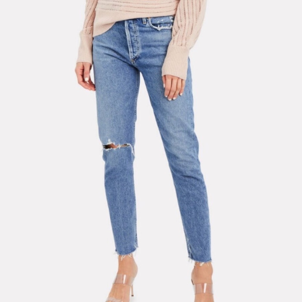 AGOLDE Jamie High-Rise Tapered Denim Jeans Women's Size 28